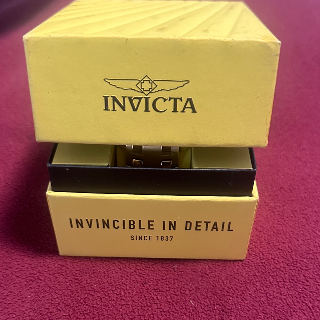 Invicta Yellow And Black Branded Watch Box